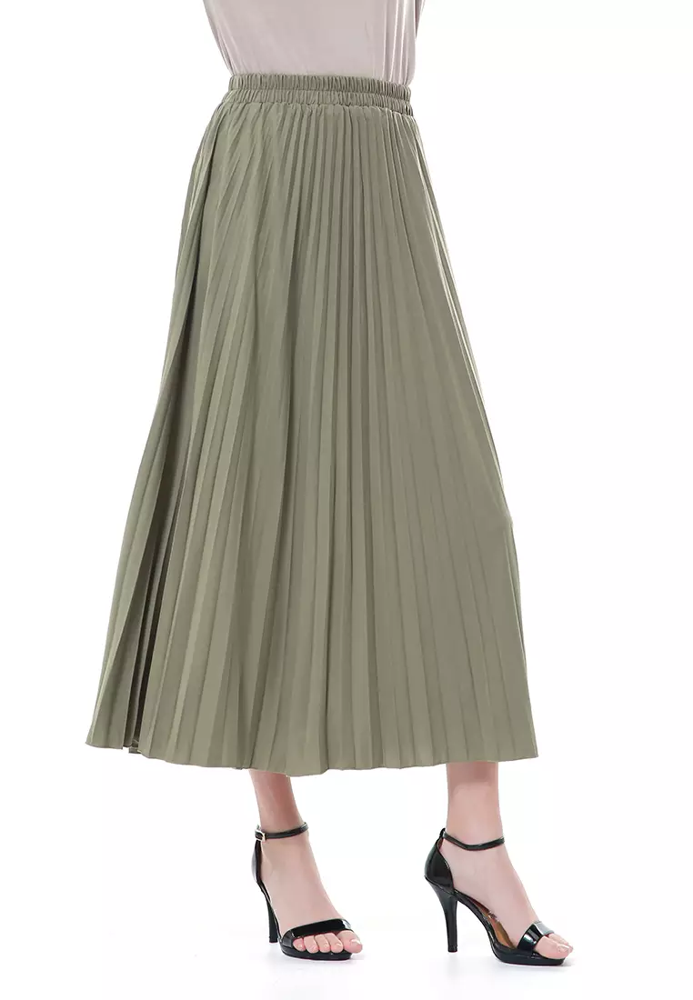 Nashywa Rok Bawahan Muslimah Wanita Regular Fit Premium Quality - Avocado