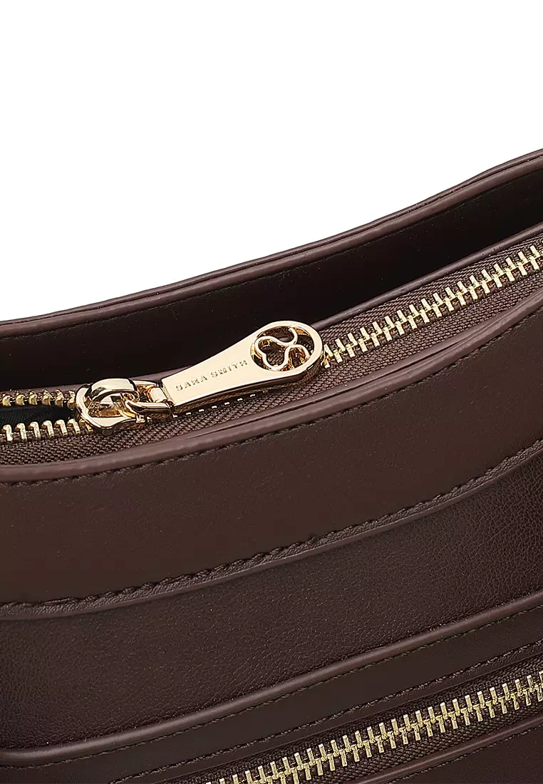 Women's Top Handle Bag / Sling Bag / Crossbody Bag (Tas Selempang / Tas Tangan) - Cokelat