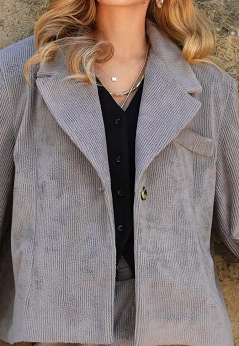 Oversize Padded Shoulder Jacket