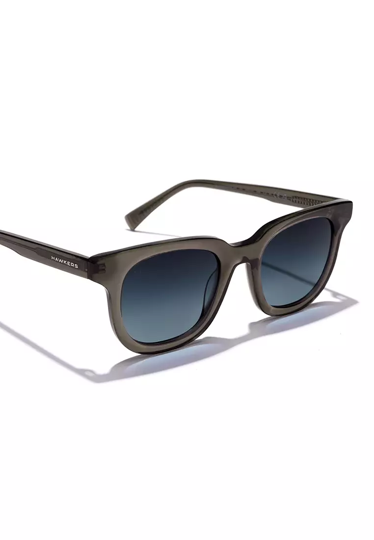 HAWKERS Grey Blue Denim Oasis Sunglasses For Men And Women, Unisex. Official Product Designed In Spain