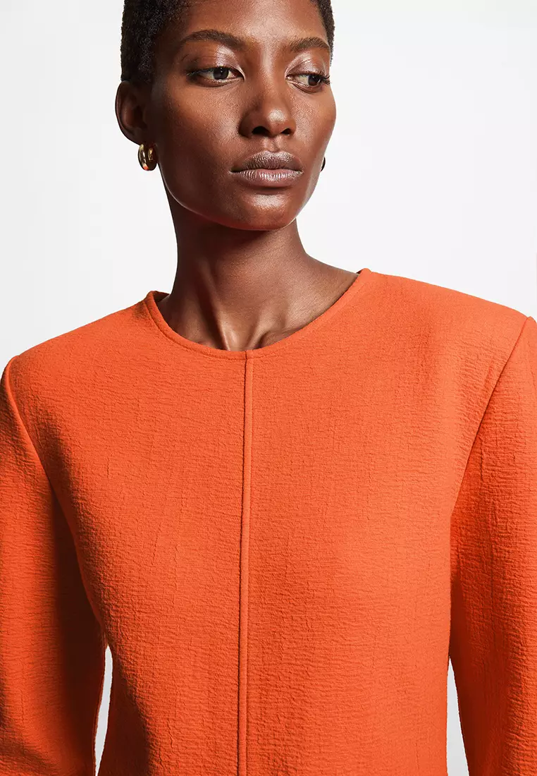 Long-Sleeved Knee-Length Dress