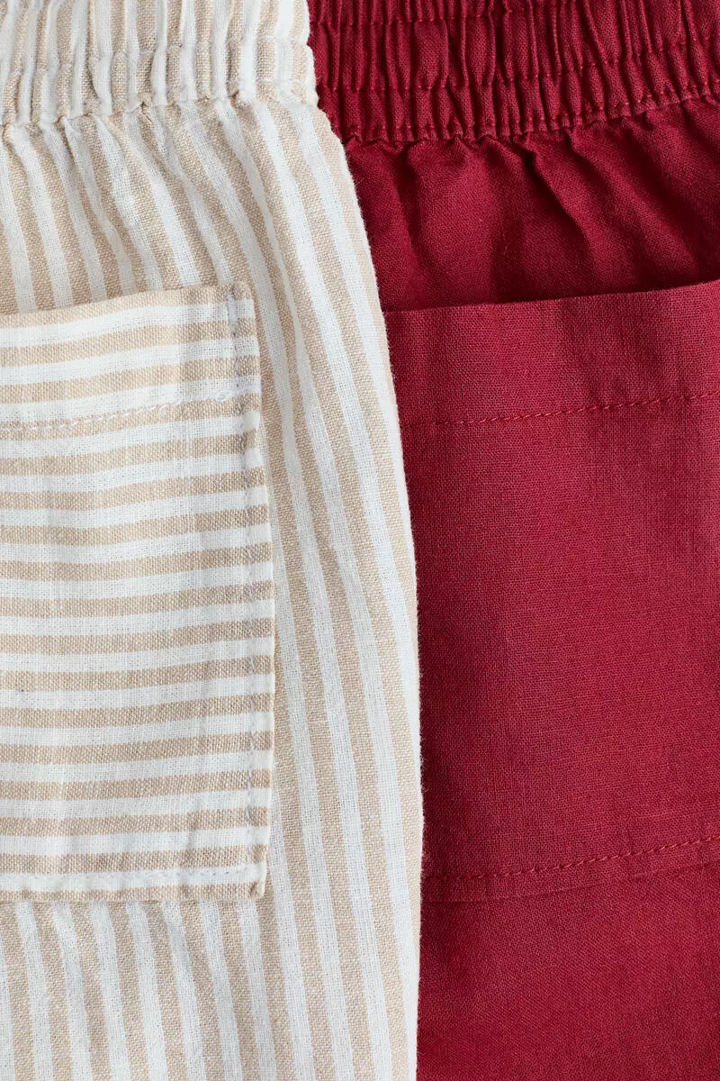 2-pack linen-blend shorts