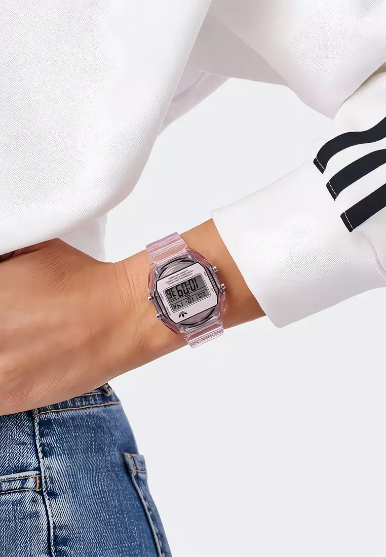 Adidas Medium Digital Two Crystal Resin Strap Jam Tangan Wanita - AOST24066