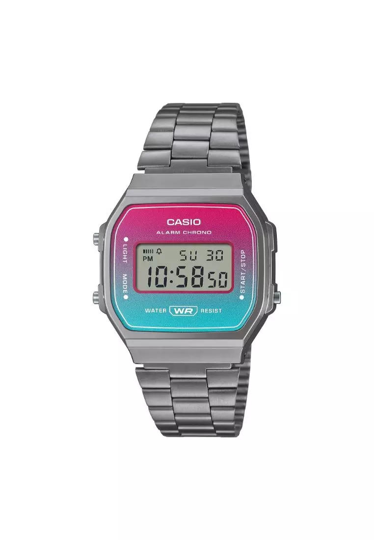 Casio A168WERB-2ADF Digital Stainless Steel Unisex Watch