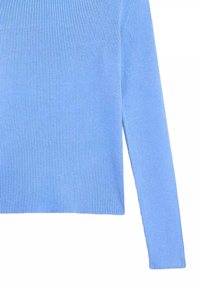 Ribbed Roll Neck Jumper