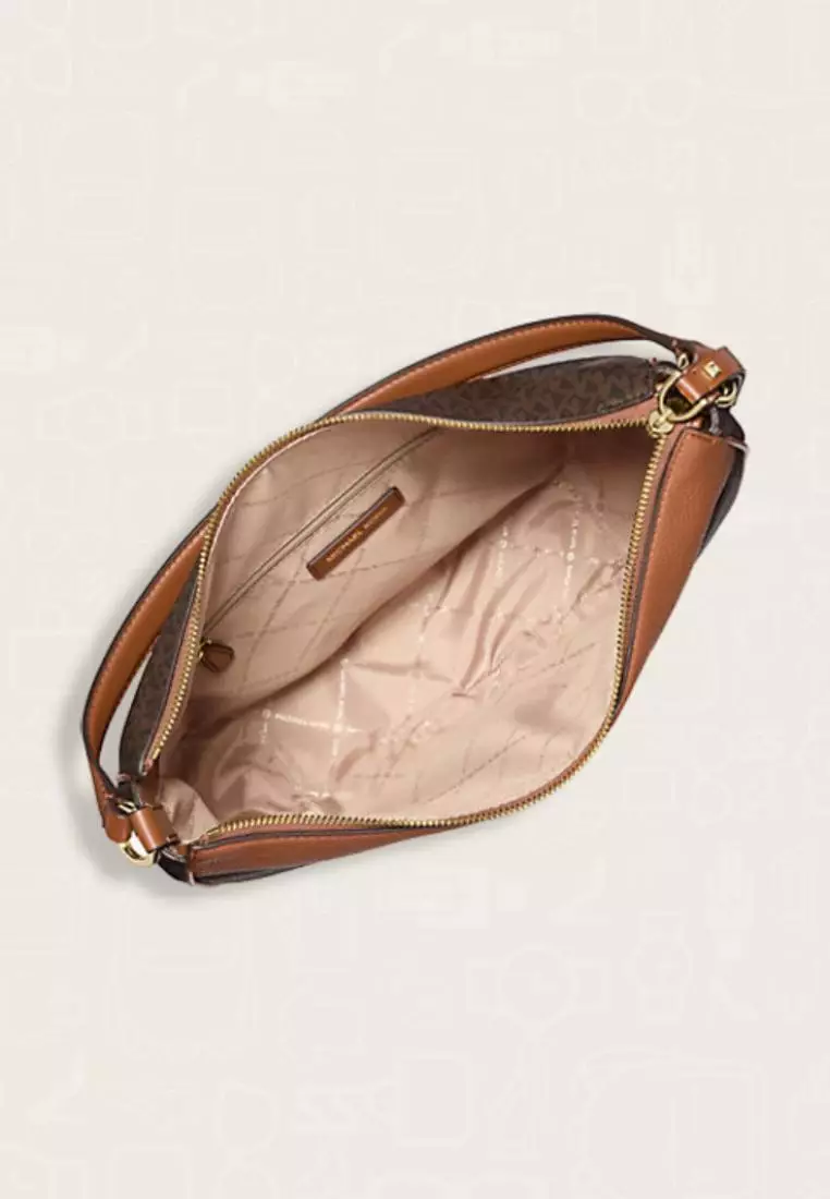 Michael Kors Dover Large Signature Logo Crossbody Bag Brown