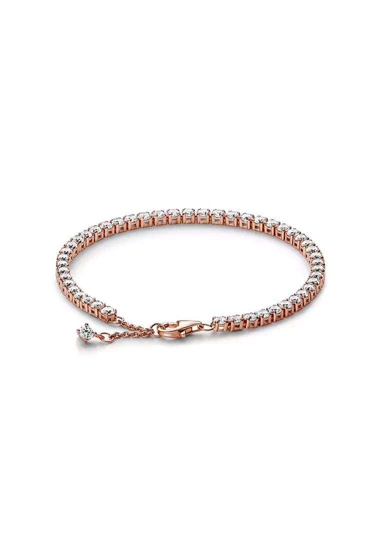 Tennis Bracelet Pandora Jewelry Pandora Rose Gold Flat Bracelet