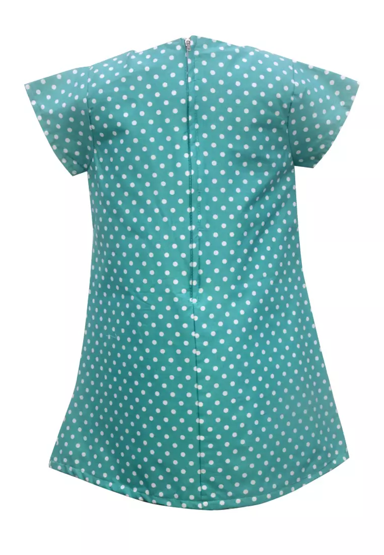 Two Mix Dress Anak Katun Perempuan Size 1-8 4204 Tosca