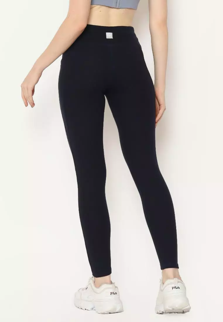 FITWEAR - SHELBY WITH POCKET PANJANG LEGGING BIG SIZE - NAVY (RIBB TEXTURE)