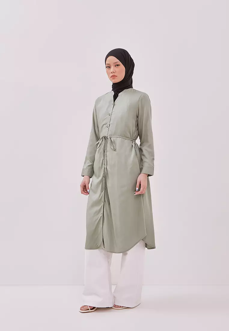 DUST Kemeja Tunik Aira Hijau ECOVERO™ (D. 1606)