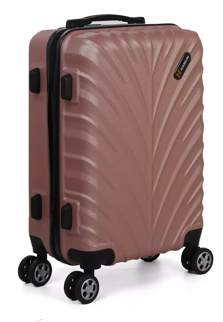 Carlton Tas Koper Hardcase Unisex Size 20Inch Suitcase Combination Lock Large Compartment Material ABS+PVC Coated ORIGINAL - Pink