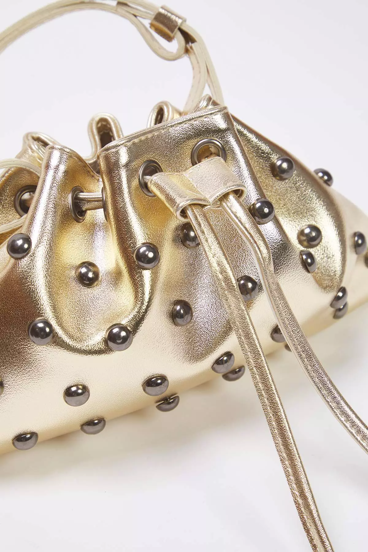 Gold Troc Embroidered Women's Mini/Small Pouch Shoulder Bag