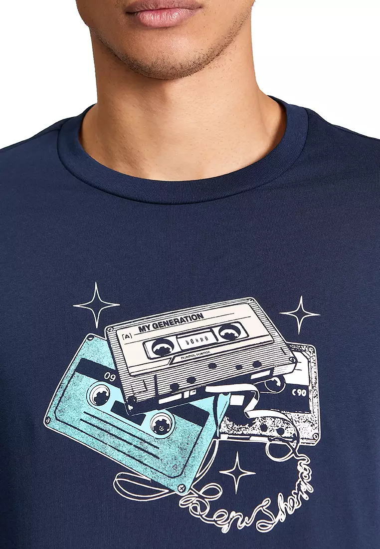 Short Sleeves Cassette Stack T-Shirt