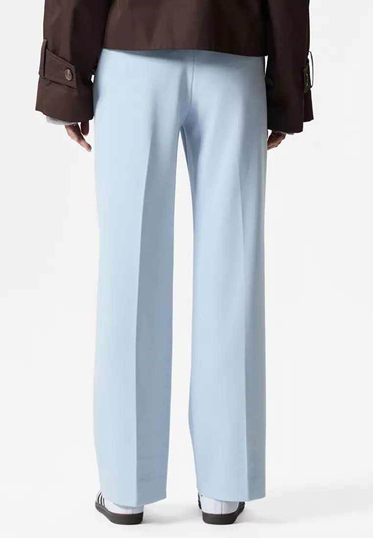 Wide Press-Crease Trousers
