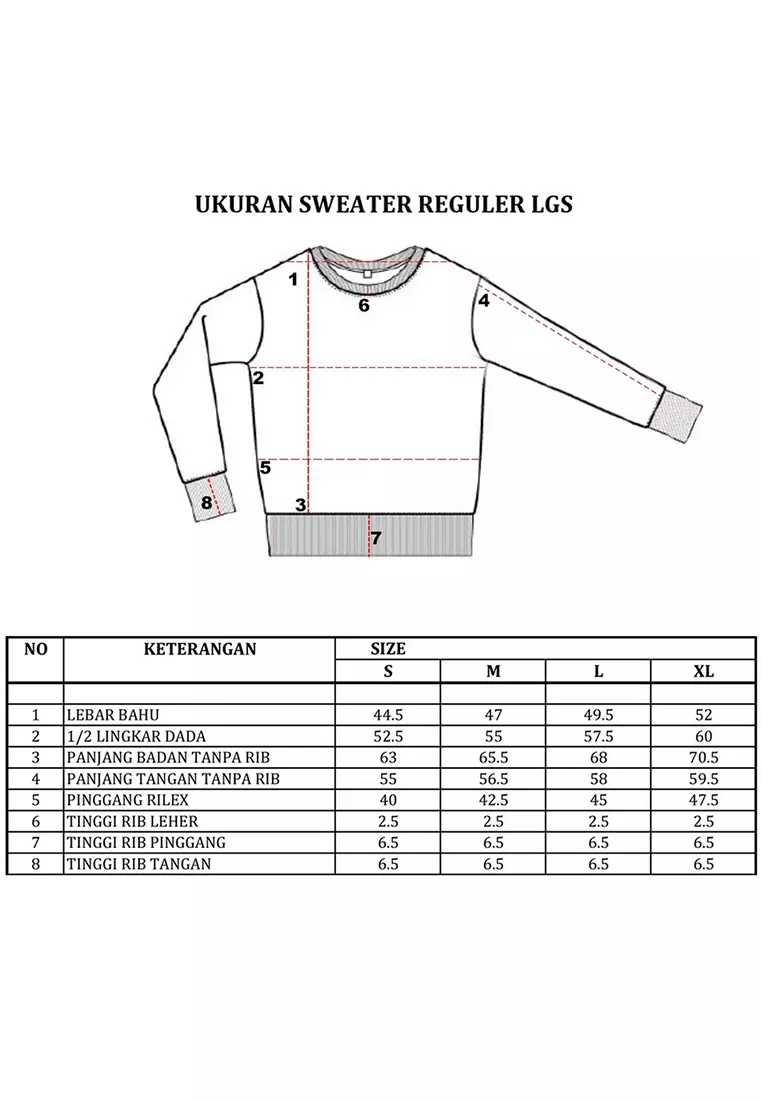 LGS Street - Push Yourself - Sweatshirt - Sweater - Putih - Streetwear - Unisex - SW.10.H011.001