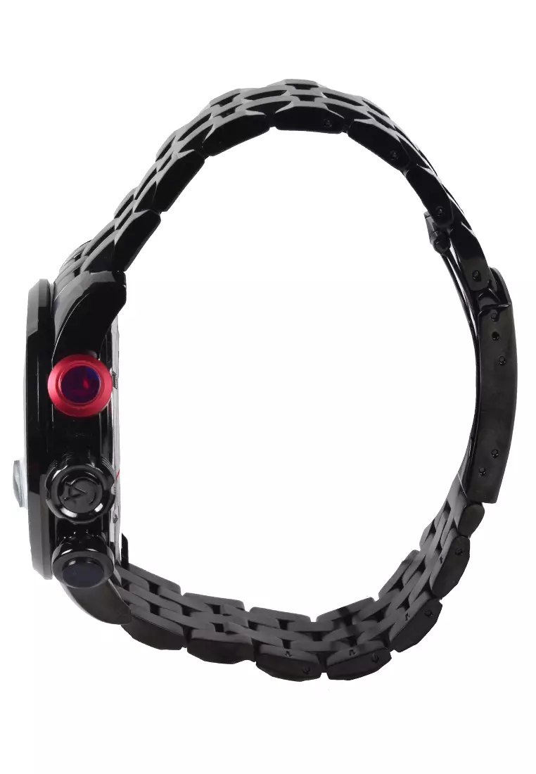 Alexandre Christie - Chronograph Watch - Black - Stainless Steel Bracelet - 6163MCBIPBARE