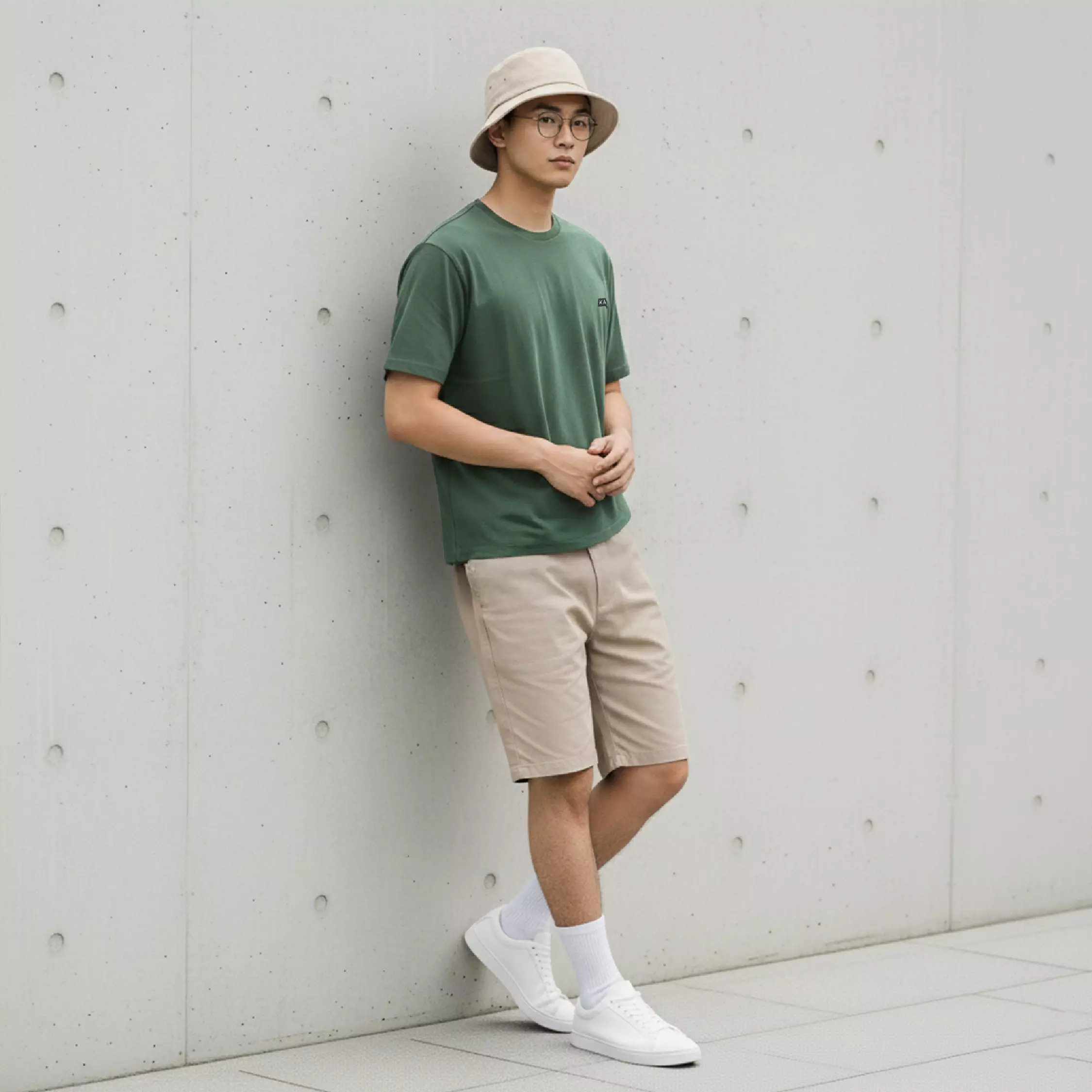 Kale PLUTO GREEN T-shirt Cotton Cloudy Boxy Fit - Kaos Korea - Atasan Kaos Pria - Kaos Basic Pria