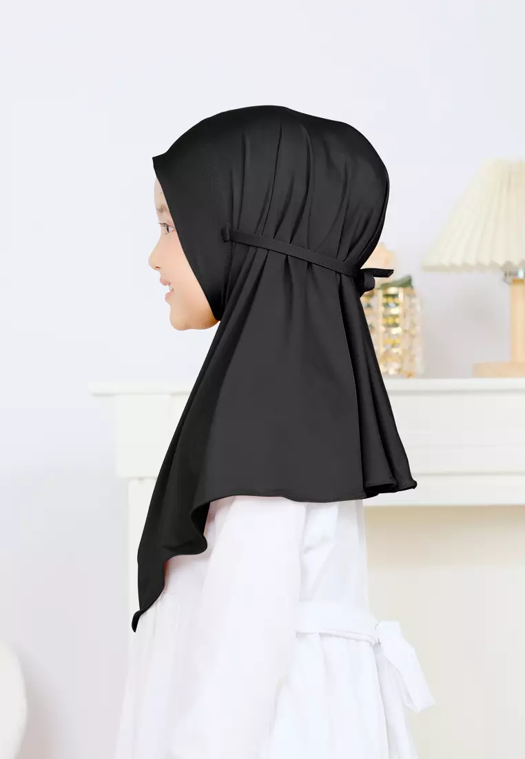 Cotton Bee - Alisha Hijab Instan Anak | Bergo Kerudung Tali Anak - S