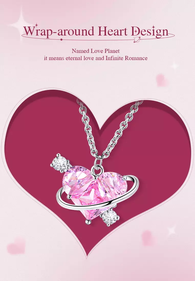 Kalung Wanita Original Anti Karat Love Planet Necklace Wanita Kotak Indah COD