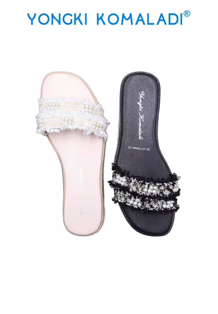 YONGKI KOMALADI FLORETTA SANDAL OL-EFTR464-25 HITAM