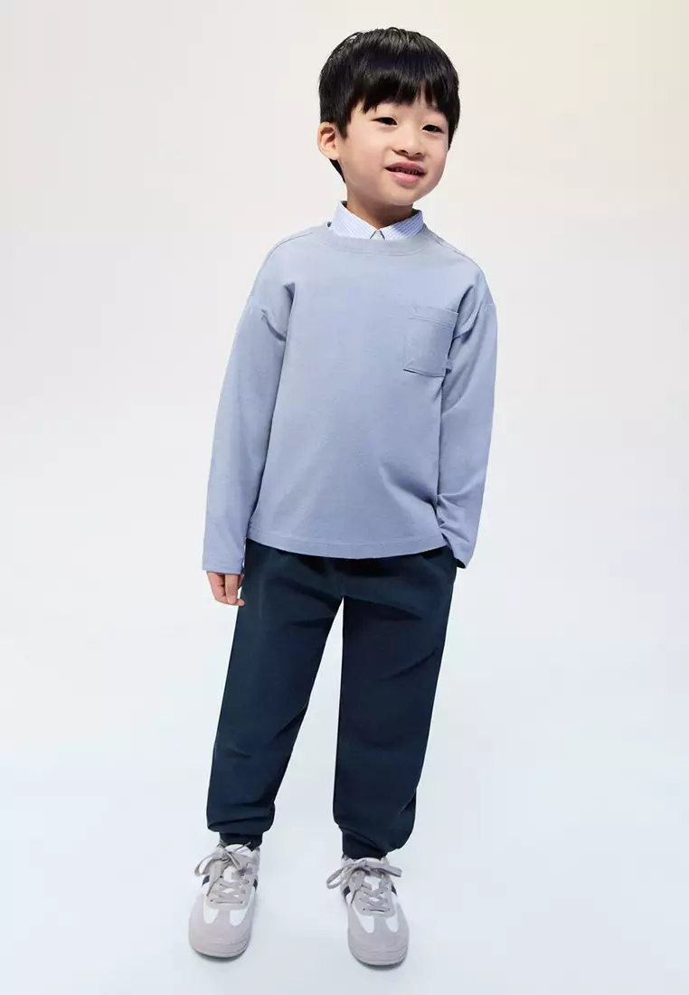 Cotton Jogger-Style Trousers