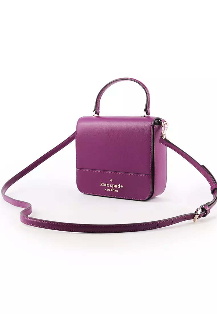 Kate Spade Staci Square Crossbody in Plum Pie, Luxury, Bags & Wallets on  Carousell