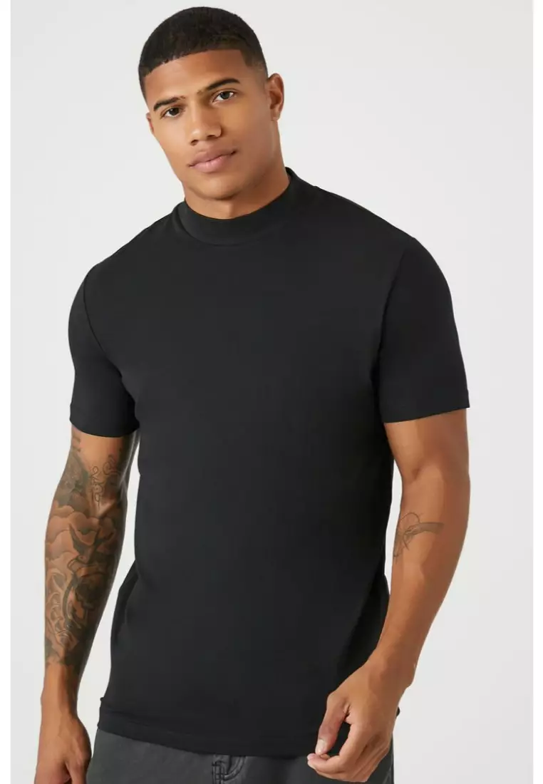 Buy FOREVER 21 Mock Neck Short Sleeve Top 2024 Online ZALORA