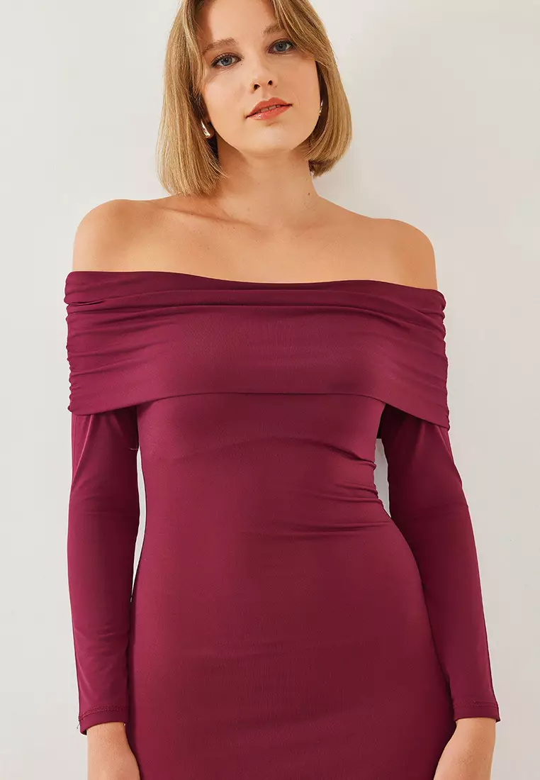 Women's Madonna Collar Long Dress 374 60351137