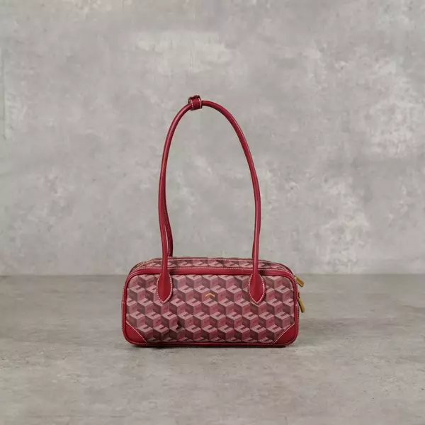 Tas CHRISTY NG MARCELO MONOGRAM PATTERN BURGUNDY SHOULDER BAG 100% ORIGINAL