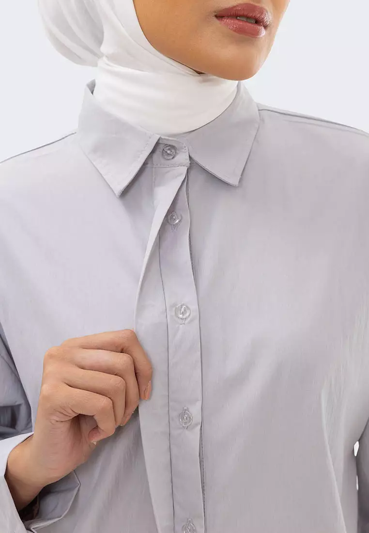 Ria Miranda Light Grey Merlot Shirt
