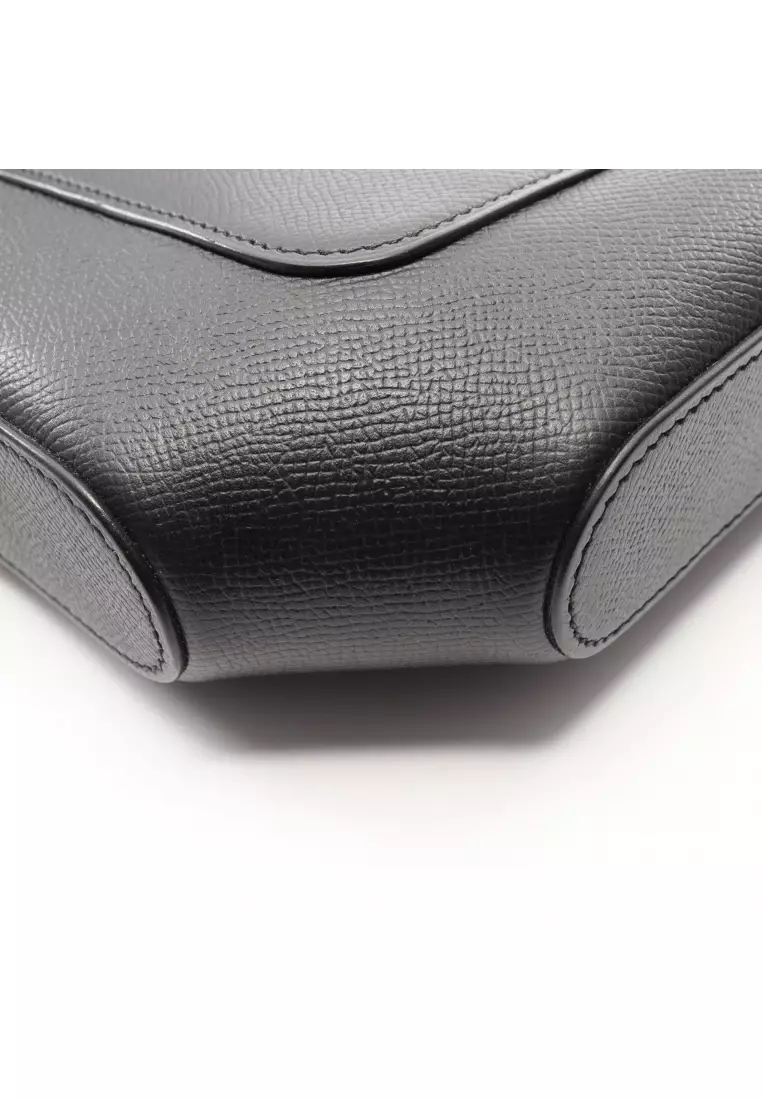 Pre-Loved Hermès Octagon Shoulder bag Veau epsom black silver hardware X stamp