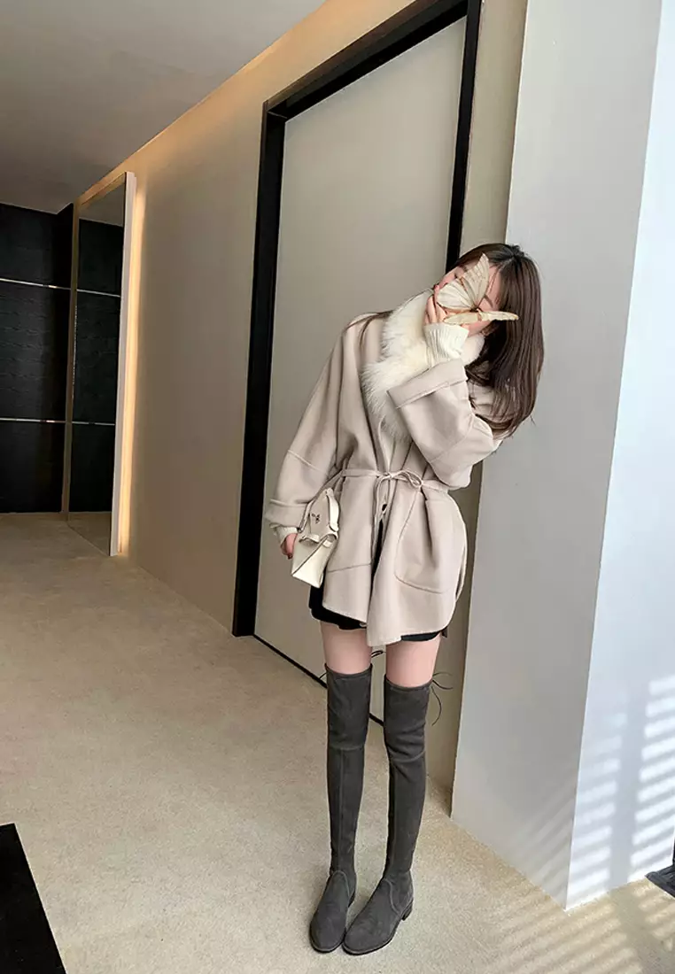 2.5CM Supper Skinny Elastic Suede Fabric Over Knee Boots XW5050-2