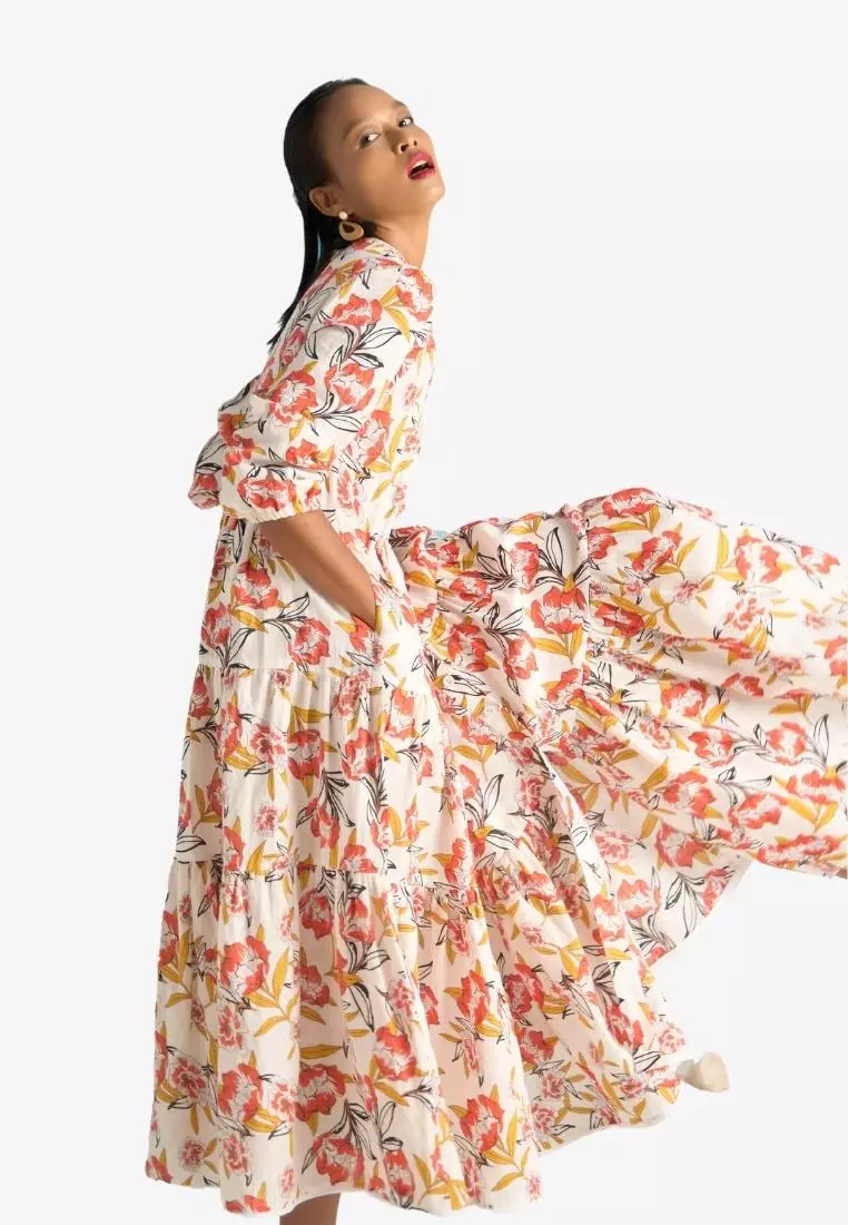 Buy F2 Fashion and Freedom New Linen New Horizon Maxi Linen Dress