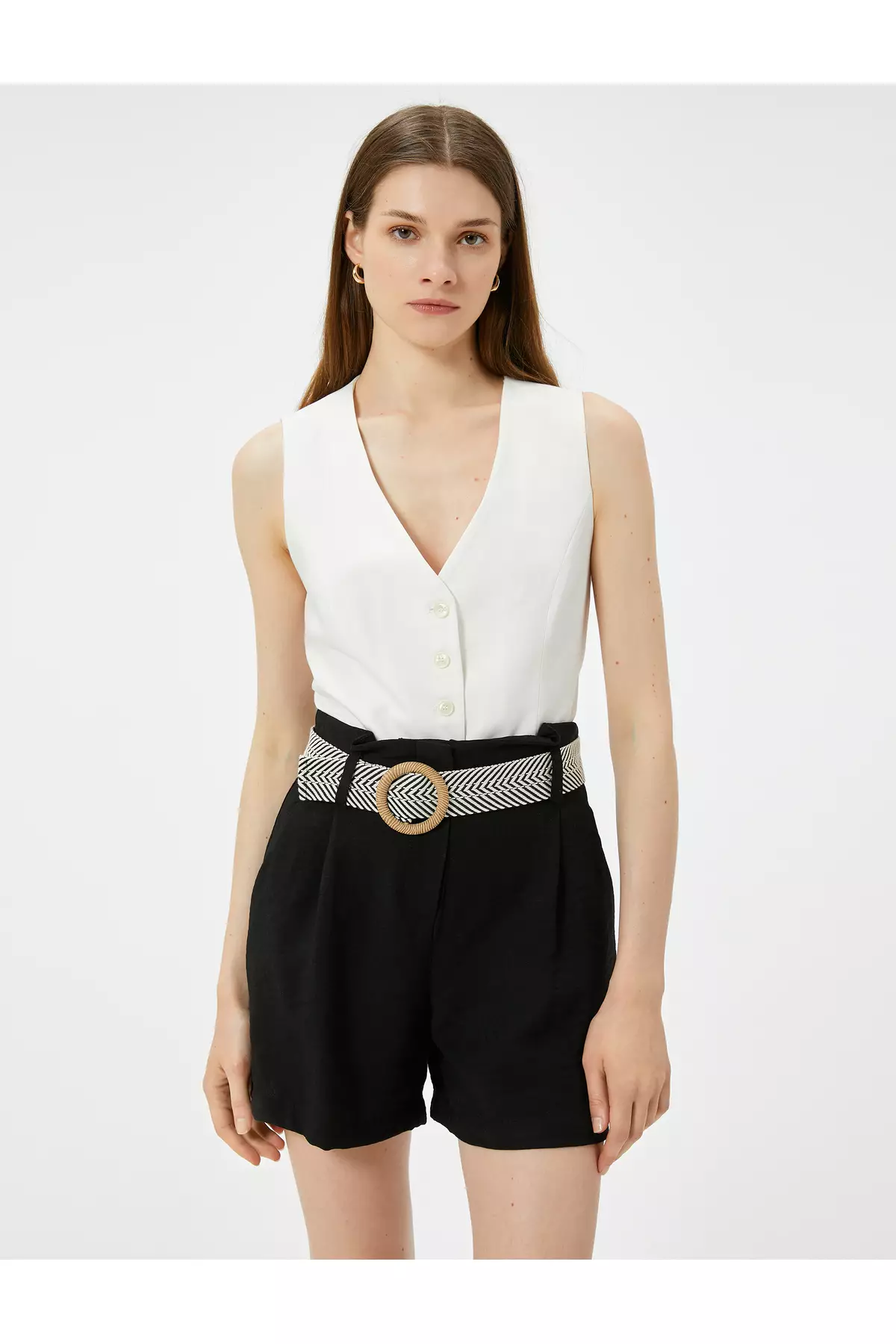 Mini Shorts Belt Detail and Pocket