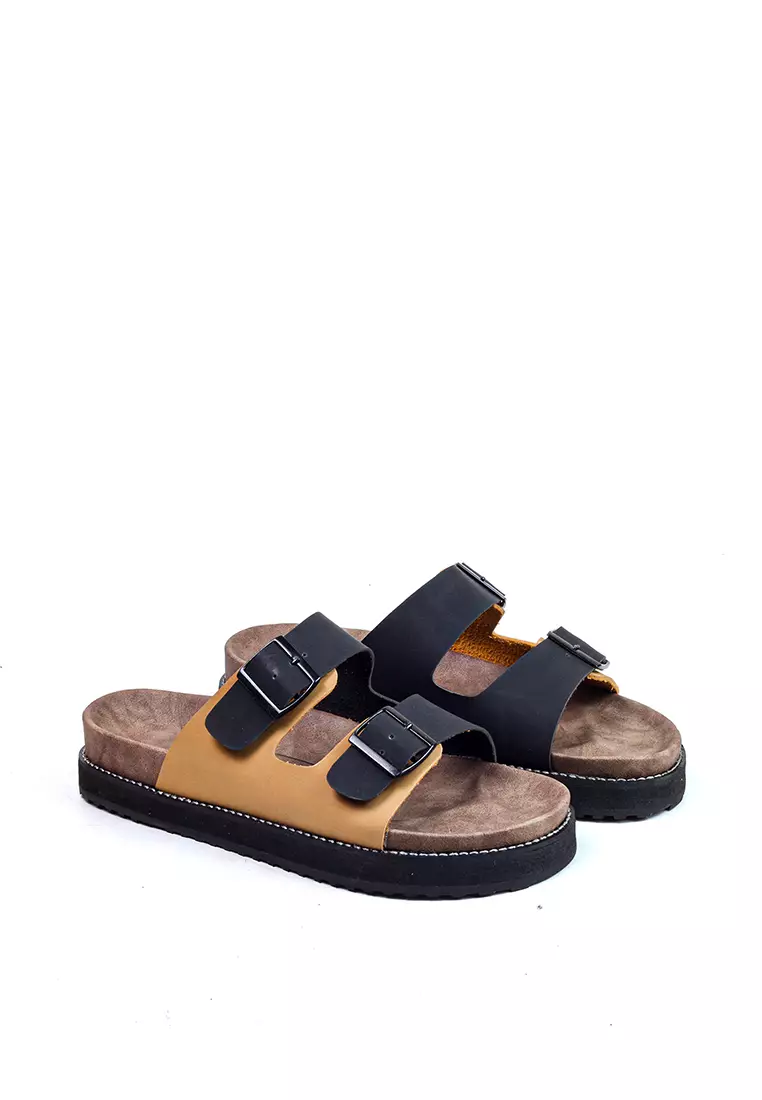 Lvnatica Atsuko Choco Black Slide Sandals