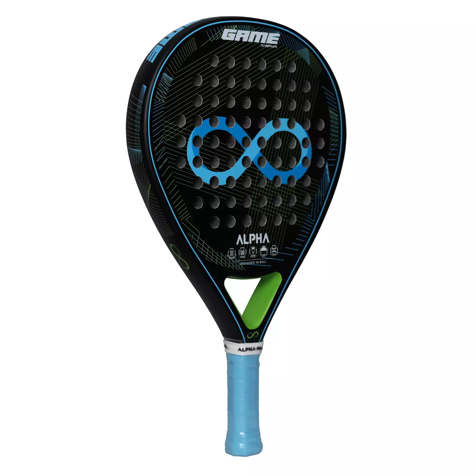 Raket Padel ALPHA Game 350-380g Blue Yellow