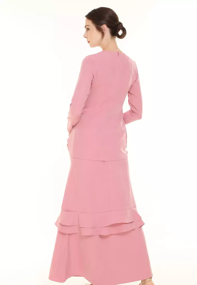Vecona Kurung Modern in Peach Pink