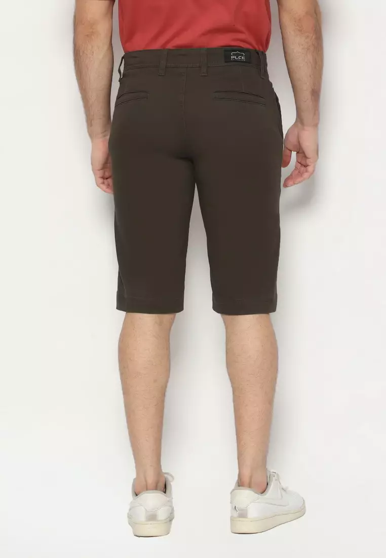 POLICE Celana Chino Pendek Cotton Premium Regular Fit Pria