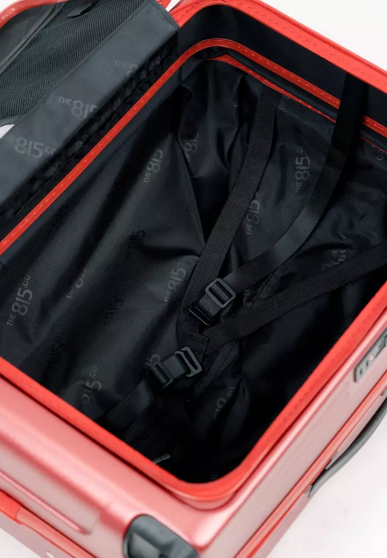 Alpha 3pcs Set 20, 24, 28"  Hard Case Luggage in Red