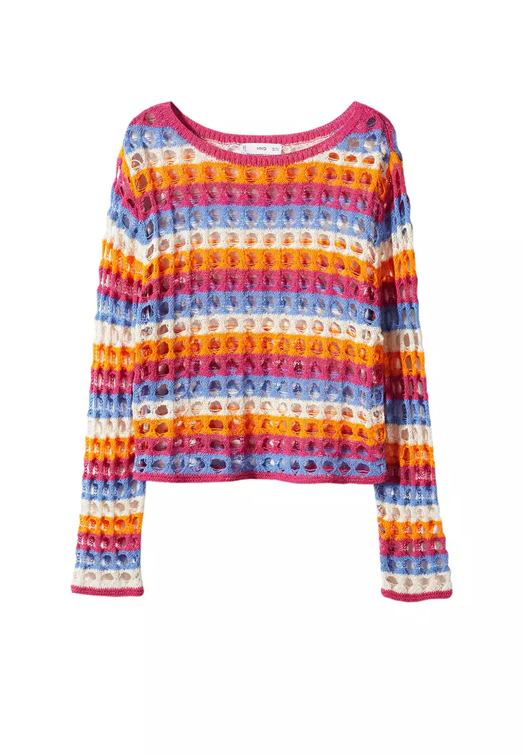 Jual Mango Multicolored Crochet Jumper Original 2023 ZALORA Indonesia