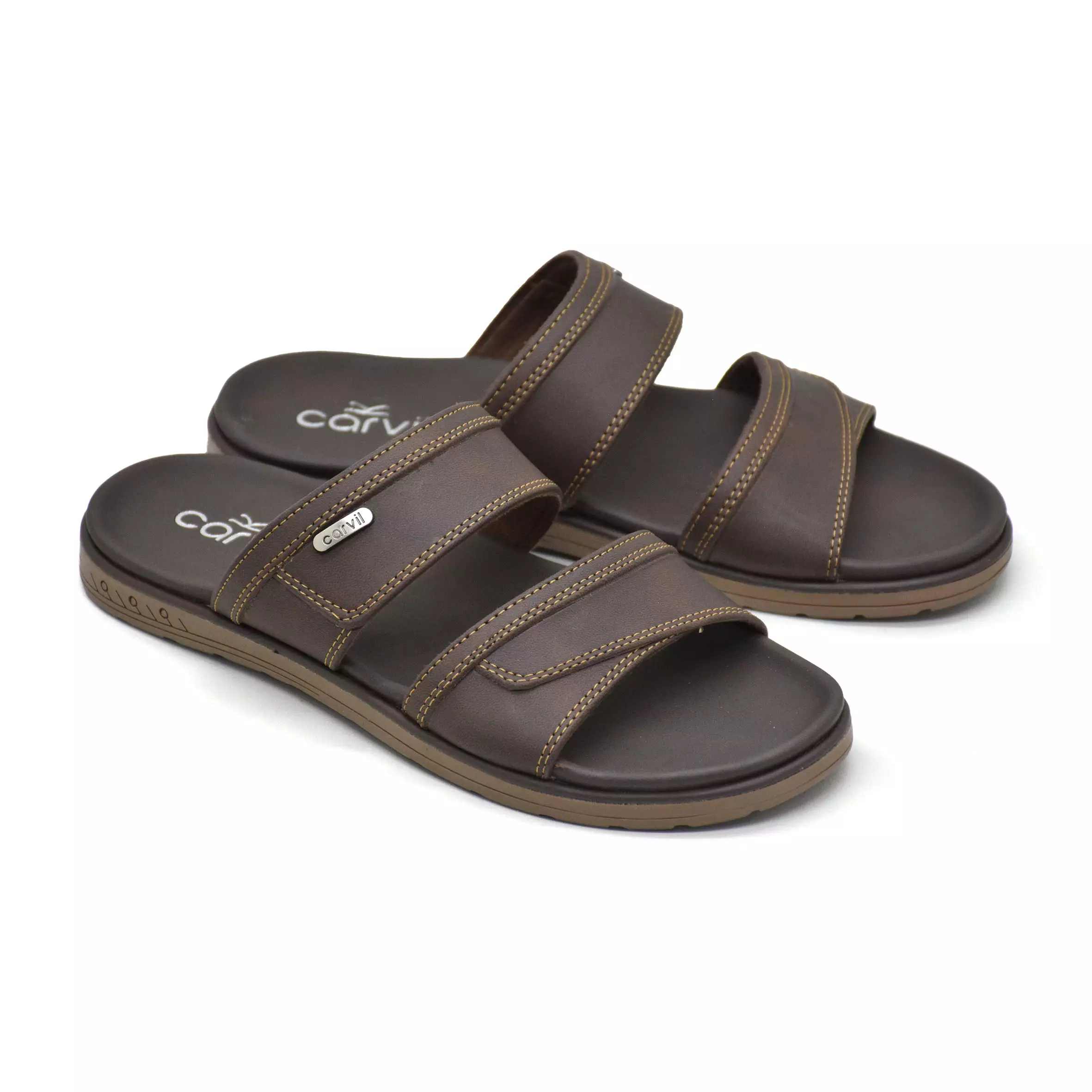 Carvil Sandal Pria Wigan-02 M Dark Brown