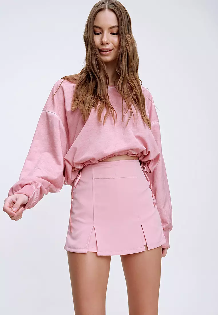 Slit Detail Mini Skirt