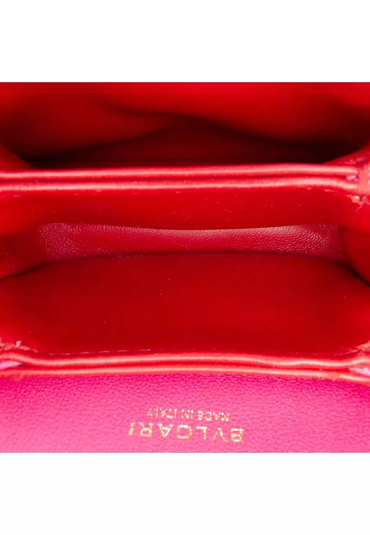 Pre-Loved Bvlgari Micro Calfskin Serpenti Reverse Top Handle Bag