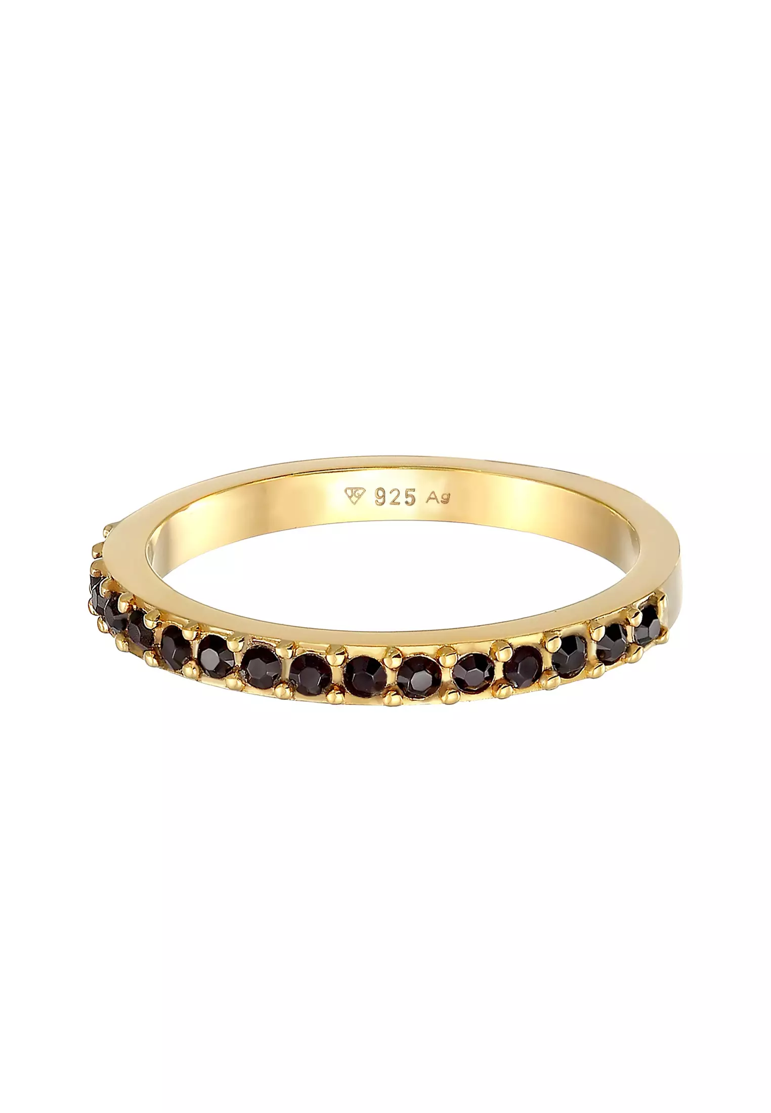 Buy Malaysia ZALORA | GERMANY Ring Memoire Band Plated ELLI Gold Crystals Online