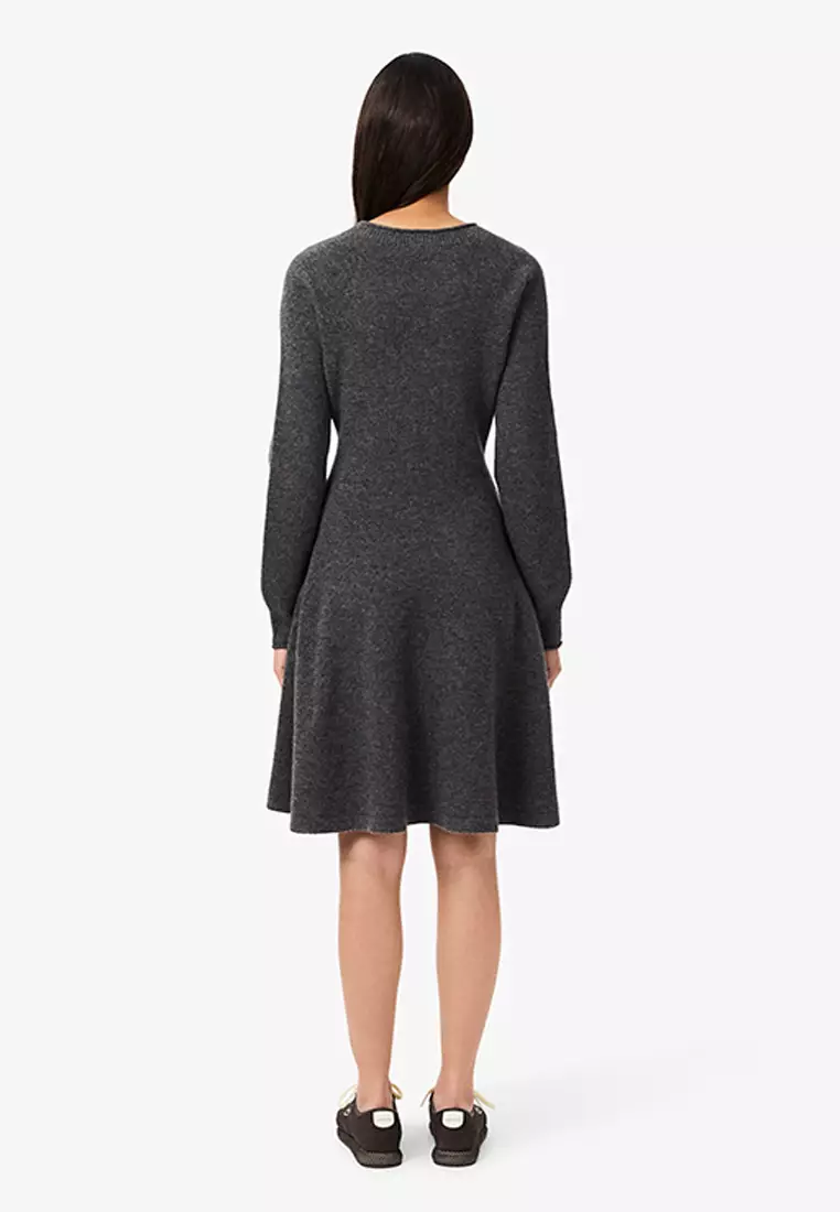 Short Seamless Carded Wool Dress
