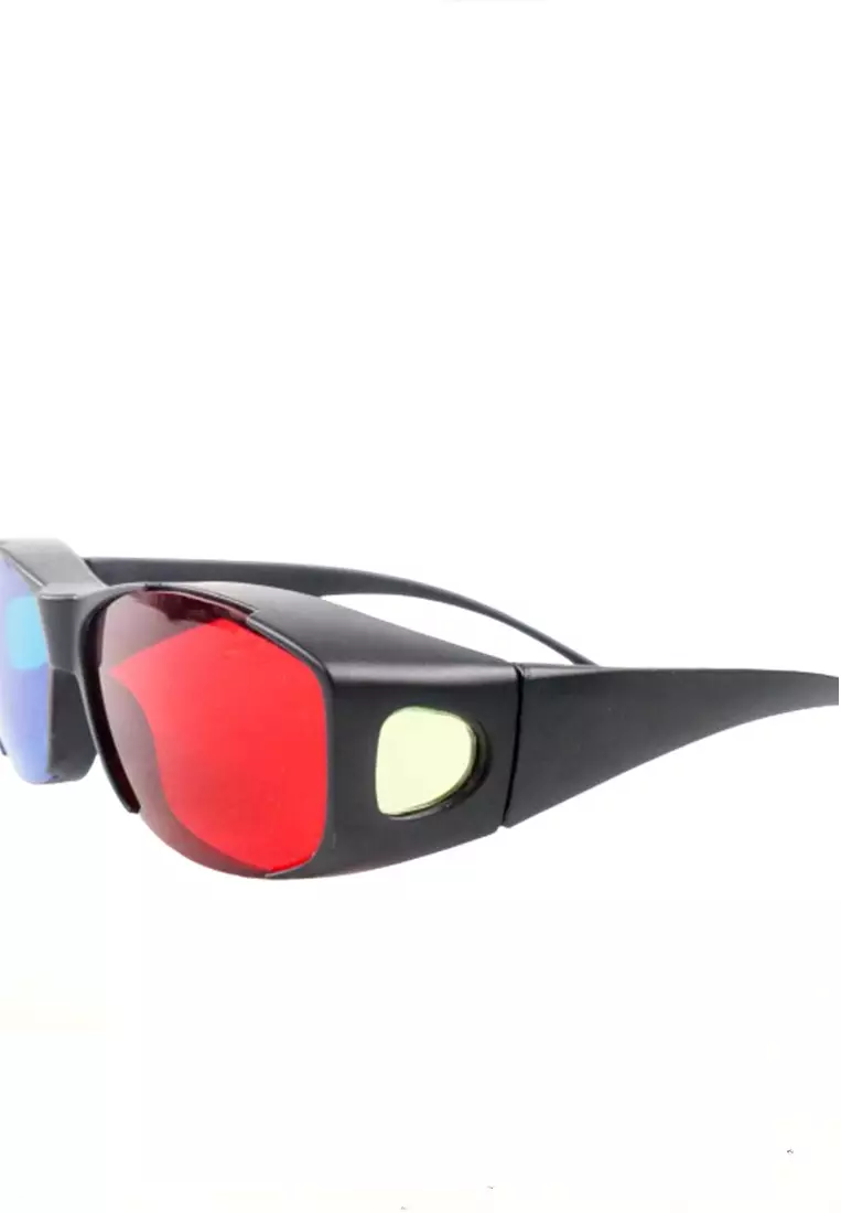 Derian Kacamata 3D Frame Unisex Design Casual Glasses Material Plastic ORIGINAL - Black