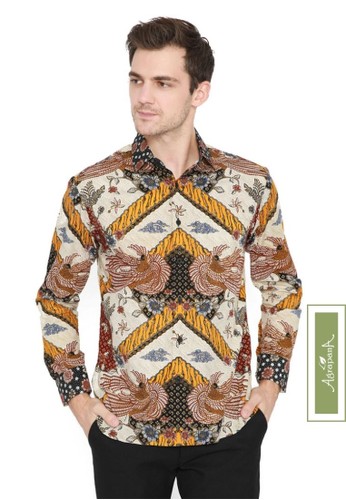 Jual Agrapana Bhamana Baju Batik Slim Fit Pria Lengan Panjang Kemeja Batik Slimfit Pria Lengan Panjang Hem Batik Pria Premium Original Zalora Indonesia