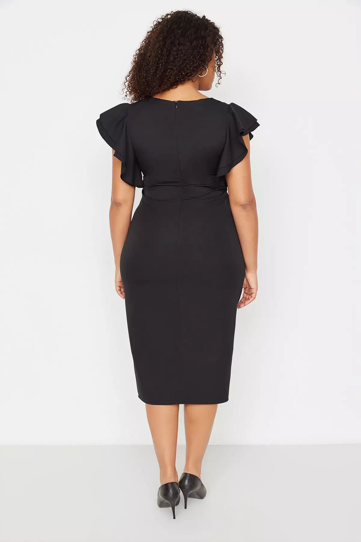 Plus Size Fitted Midi Dress