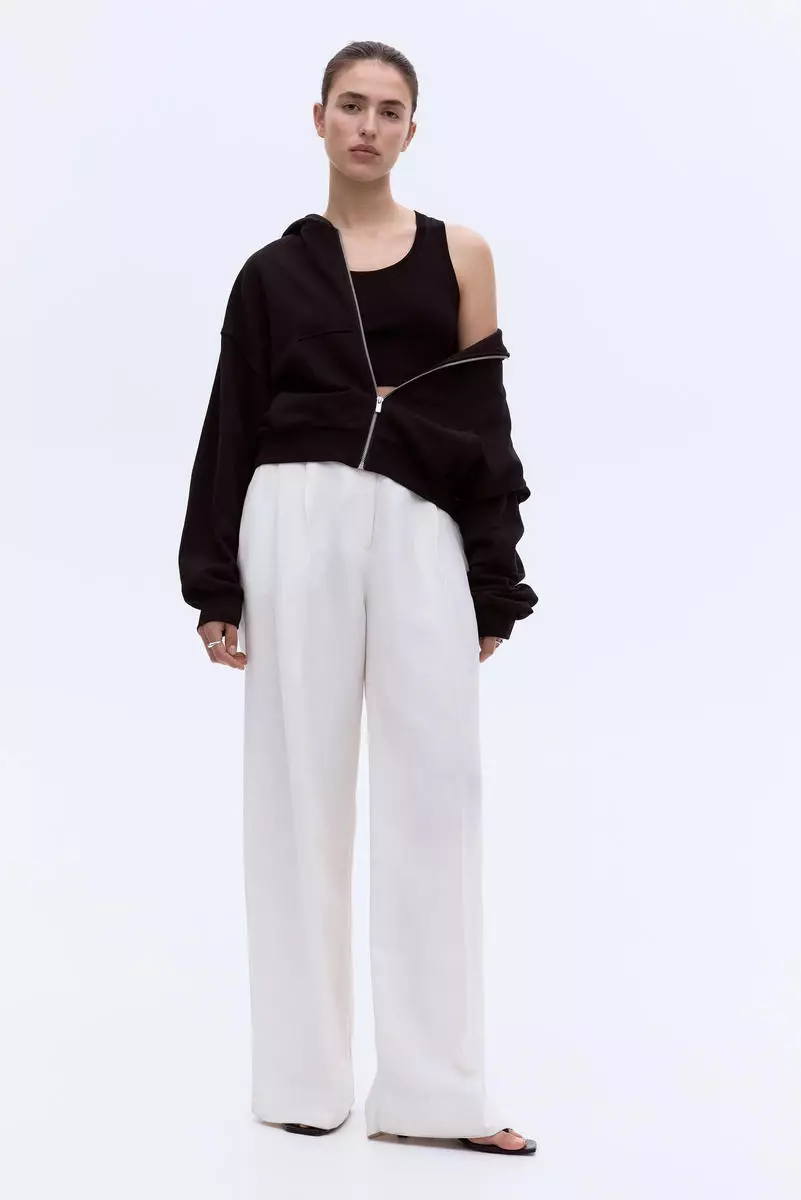 Cropped ribbed vest top