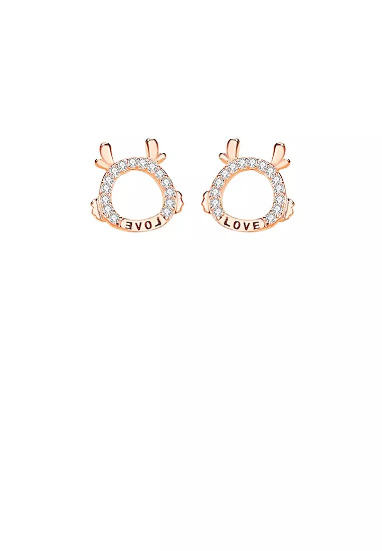 Chinese earrings gold top